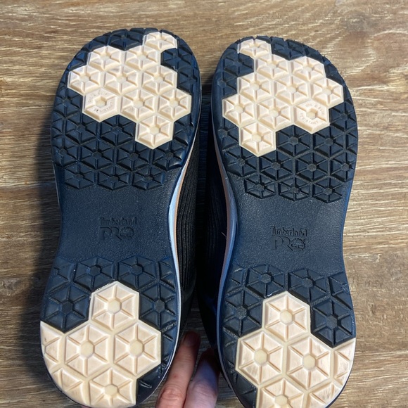 Timberland women steal toe work shoes black and pink Never worn Size 8.5 - Picture 5 of 6